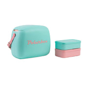 Polarbox Retro Cooler Box 6L Cyan Rosa | Includes 2 Lunch Boxes