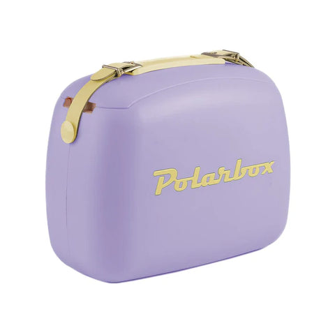 Polarbox Retro Cooler Box 6L Lilac Yellow | Includes 2 Lunch Boxes
