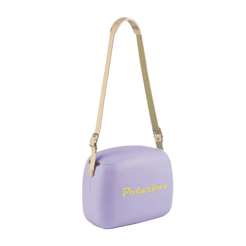 Polarbox Retro Cooler Box 6L Lilac Yellow | Includes 2 Lunch Boxes